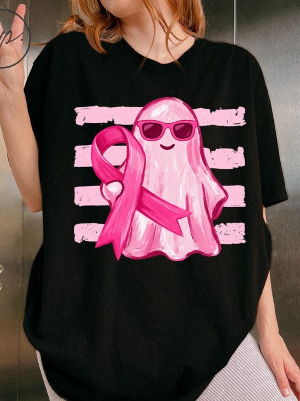 In October We Wear Pink Ghost T-shirt